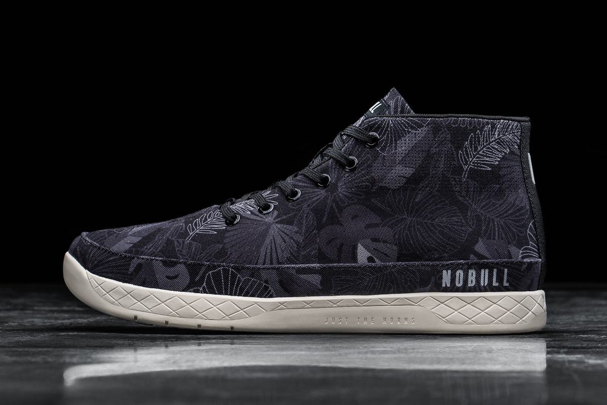 Nobull Canvas Mid Men\'s Trainers Black | Australia (AE5906)
